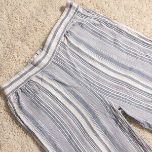 LC lauren conrad blue white stripped‎ beachy vibes pants Large